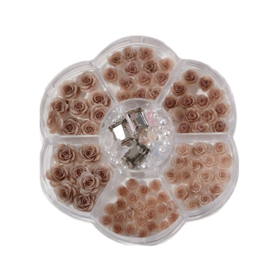 Nail Crystal Gems Nail Rhinestones Pearls Beads 3D Flowers Nails Art Charms Gift