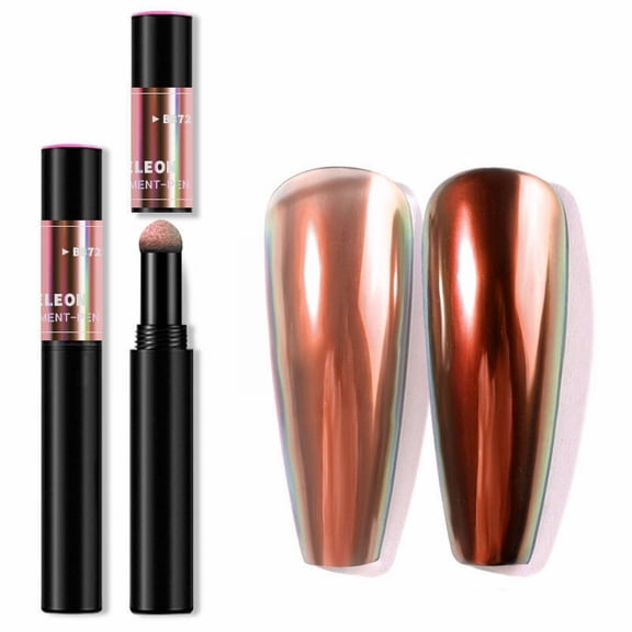 Nail Cushion Pen Solid Mirror Powder - Ultra Fine Nail Flash Powder Pen, Easy to Use, DIY Gel Nail Art, Novel Style, Mirror Chrome Effect, Easter, Christmas Gift Easter, St. Makeup Organizers