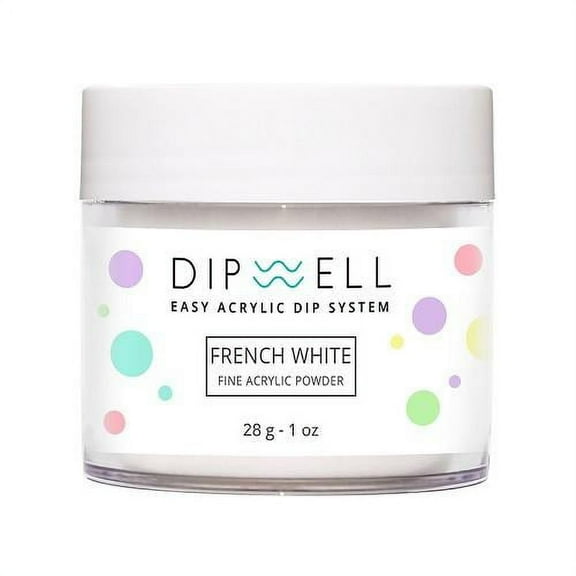 Nail DIP Powder, Pink & White, French Style, Dipping Acrylic For Any Kit or System by DipWell (French White)