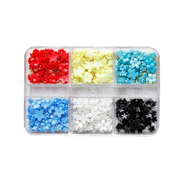 Nail Decor Three-dimensional with Steel Ball Lightweight Small Flowers Nail Decoration for Women