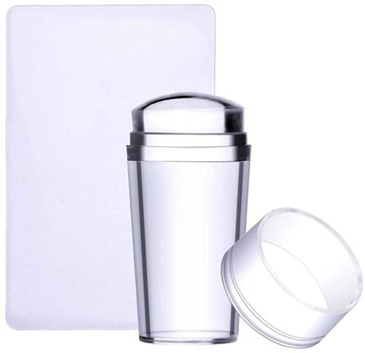 Nail Design Stamper Kit Clear Jelly Stamper with Scraper, Professional