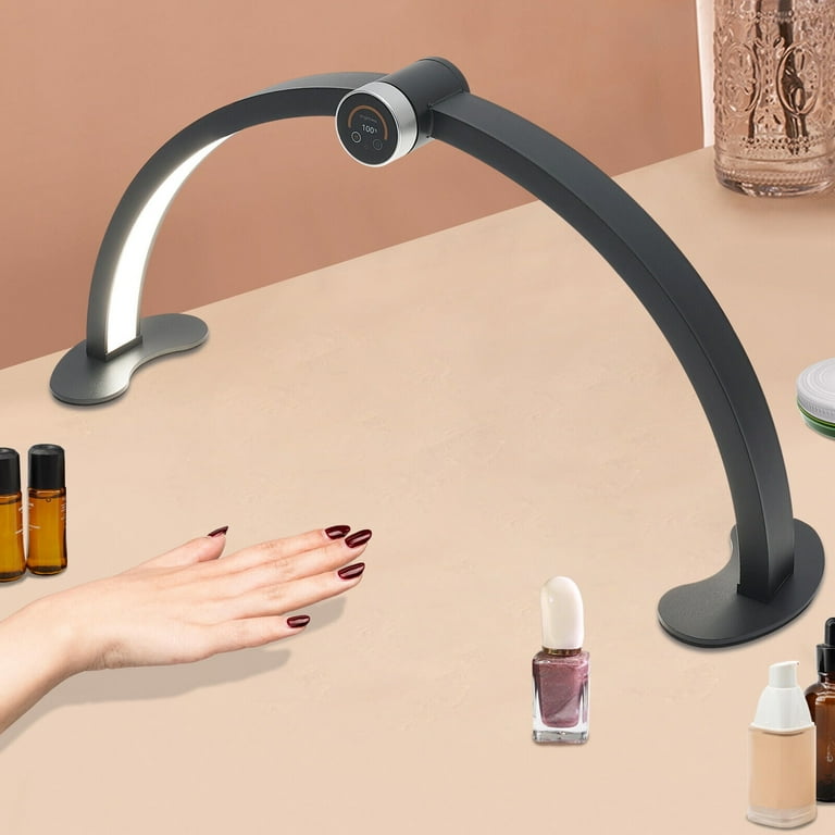Nail Desk Lamp for Nail Tech Half Moon Intelligent Display Nail