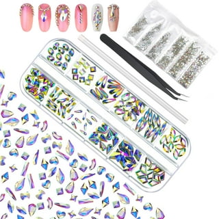  YOSOMK Nail Art Pearls Flatback Pearls Nail Charms Gold Silver  White Half Round Nail Art Supplies Luxurious Design Nail Accessories  Rhinestones Mixed Various Sizes 0.8mm-5mm for Women Nail Decoration : Beauty