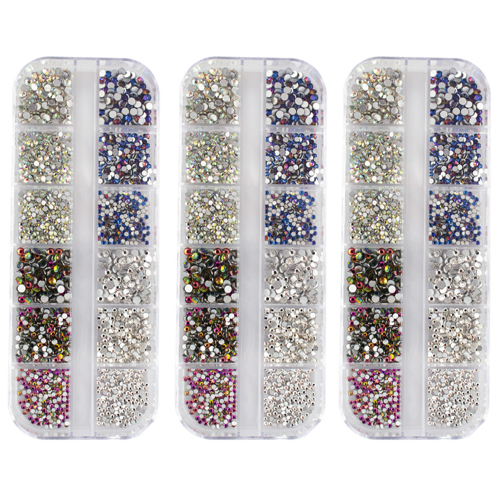 VAGA 4000 Rhinestones For Nails, Colorful Nail Stones And Gems Bundle  Includes 5 Wheels Premium Manicure Nail Art Decorations Nail Rhinestones  Charms In Many Co…