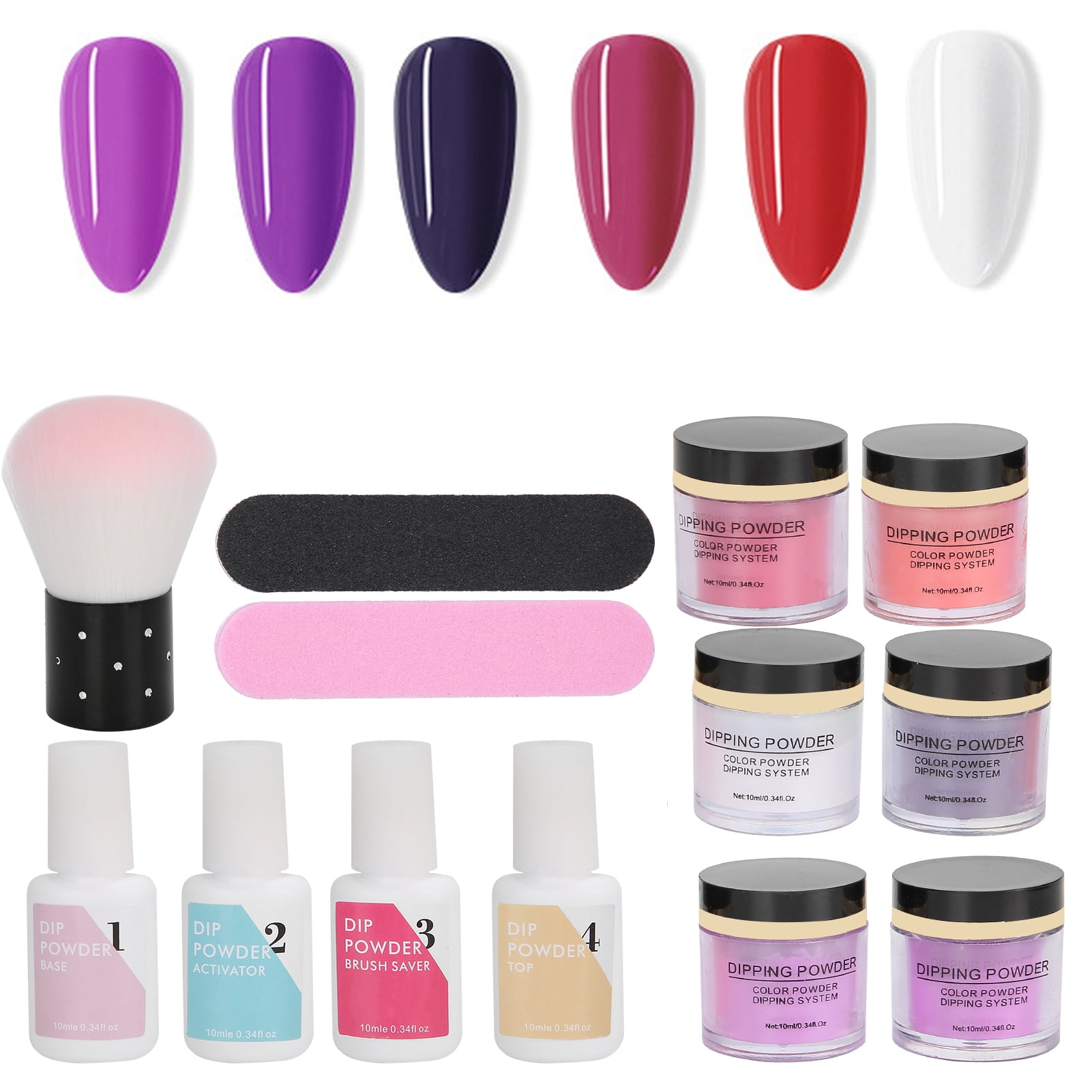Nail Dipping Powder Set, Dip Powder Nail Starter Kit Dipping Powder Set Gel Liquid Essential Tools Set