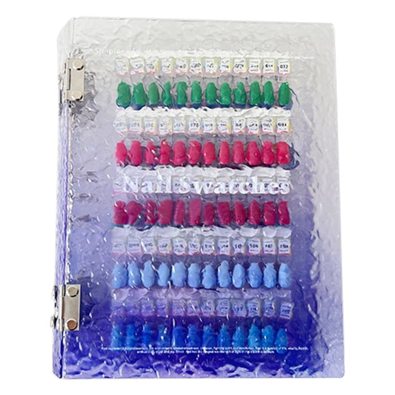 Nail Display Book for Salon Organizer with Transparent Design Art Portfolio and Secure Storage System