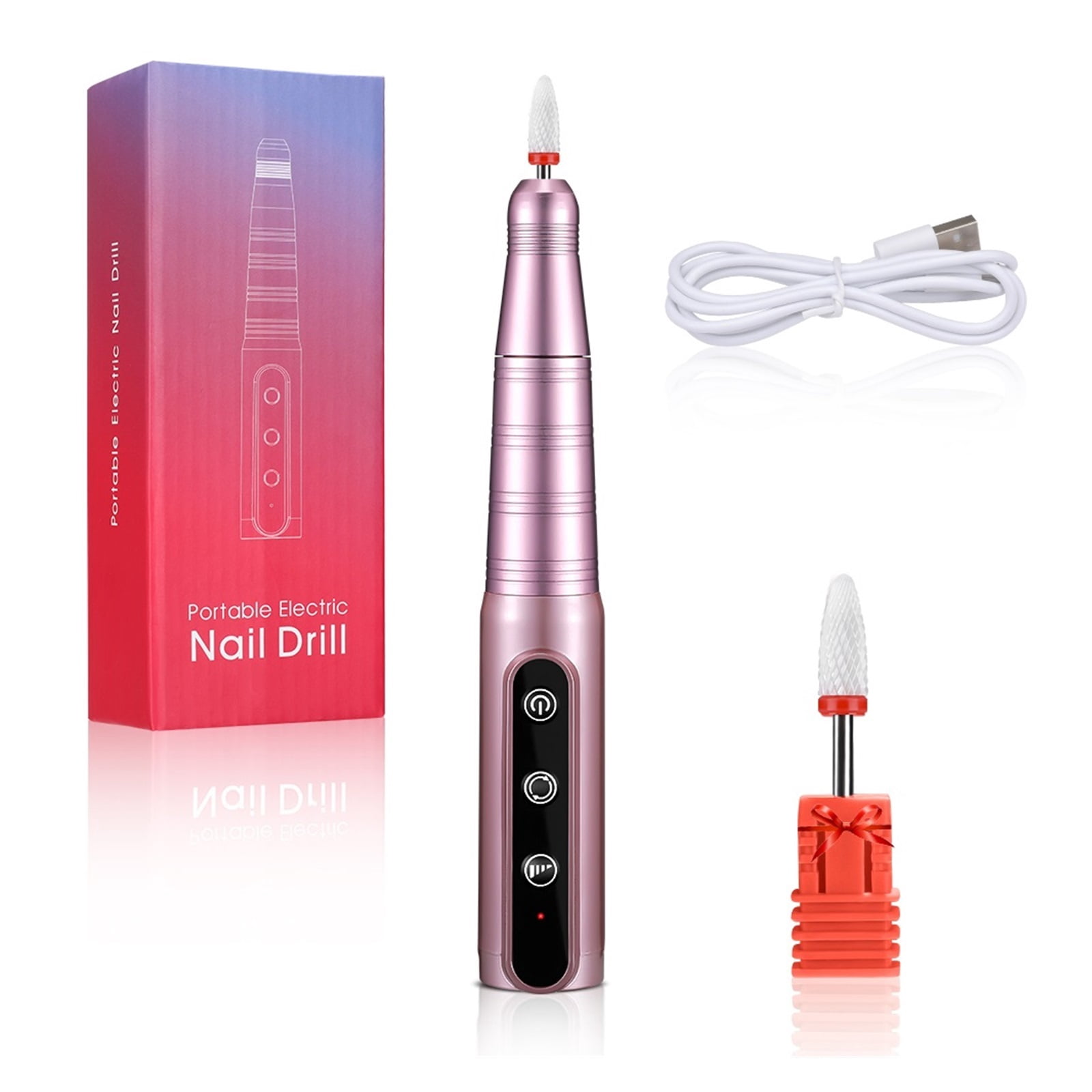 Nail Drill 35000 RPM Professional Nail Drill Machine, Electric Nail Polishing Set, Manicure Pedicure Salon Nail Tools ,Low Noise