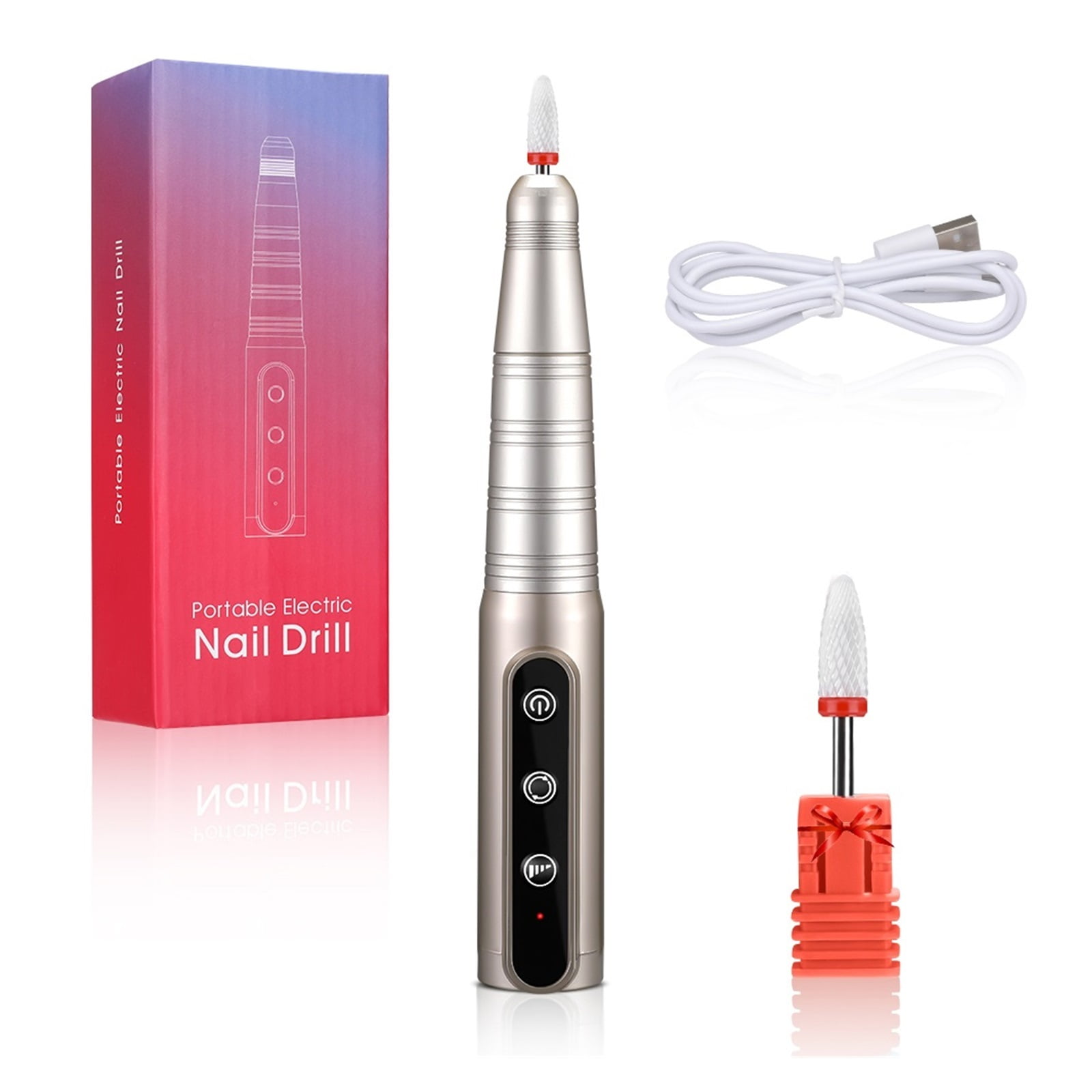 Nail Drill 35000 RPM Professional Nail Drill Machine, Electric Nail Polishing Set, Manicure Pedicure Salon Nail Tools ,Low Noise