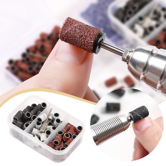 Nail Drill Bits Sanding Bands for Nail Drill Grit Nail File Sanding Bands for Acrylic Nails Gel Manicures and Pedicure