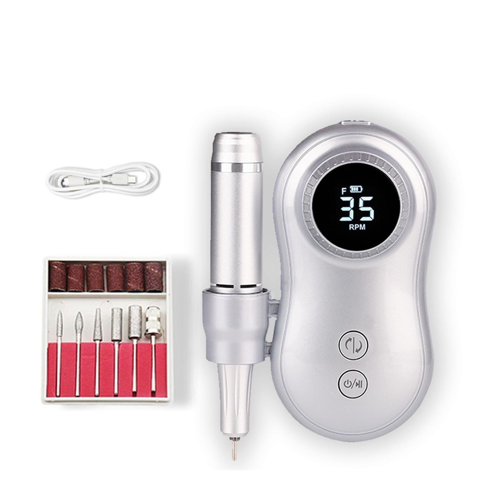 Nail Drill Machine 35000RPM Electric Portable Rechargeable Long Battery Life For Manicure Pedicure With Cutter Art Machine Tool