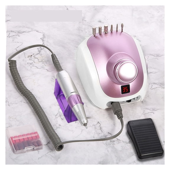 Nail Drill Machine, 35000RPM Pro Manicure Machine Manicure Pedicure Kit Electric File, Nail Art Tool ,Lightweight and Portable