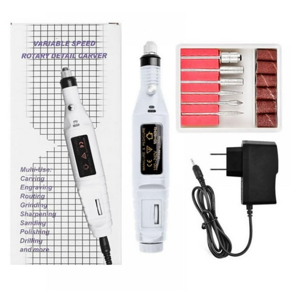 Nail Drill Machine Electric Nail Drill Kit Pen Shape Electric Nail Drill Manicure Filer Kit Nail Polish Machine set with 6 Acrylic Gel Remover Pedicure Tools Nail Art