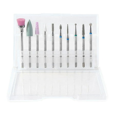 Nail Drill Machine Kit with 10PCS Grinding Bits for Art Nail Care and Shaping