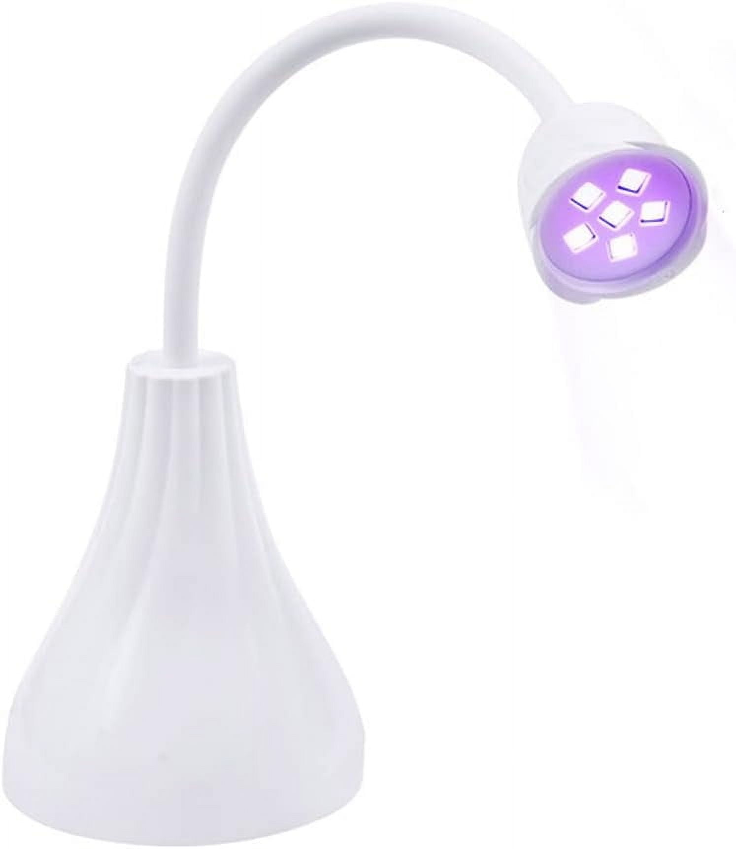 Nail Dryer Mini Nail Lamp Uv Led Nail Art Gel Dryer Quick Dry Nail Polish Curing Lamp Gooseneck Flash Cure Light with USB for Home DIY White Nail Lamp Manicure