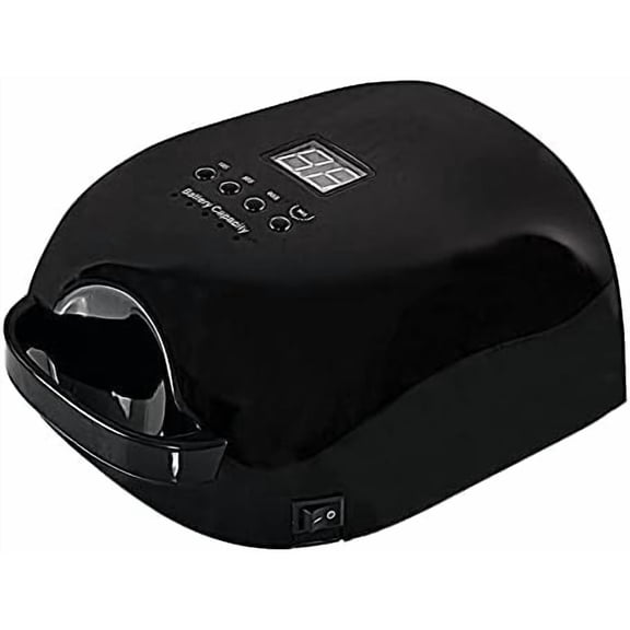 Nail Dryers Rechargeable Nail UV LED Lamp 86W Red Light Gel Polish Dryer Wireless LED Light for Nails Cordless Nail Lamp with Handle Nail lamp (Color : 86W 18000mAh Black Plugs Type : EU)