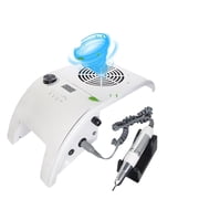Nail Dust Vacuum, 3 In 1 Professional Manicure Machine Powerful Vacuum Cleane 80W UV LED Nail Lamp Quickly Dry All Nail Polish Nail Drill Bits Set ,Powerful Suction