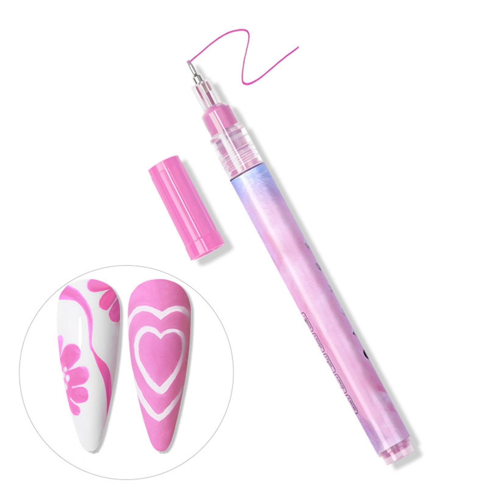 Nail Enhancement Tools 3D Paint Pen Nail Tracing Point Flower Pen Nail
