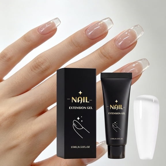 Nail Extension Adhesive Non Stick Fast Drying Gel for DIY Nail Tips at Home, Easy to Use Stabilize Manicure Glue, Portable Quick Drying Nail Glue for Press On Nails, Natural Look Nail Art Supplies