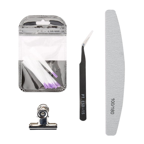 Nail Extension Kit Nail Extension Fibre Tweezers Nail File Nail Shaping Clip Nail Art Tool
