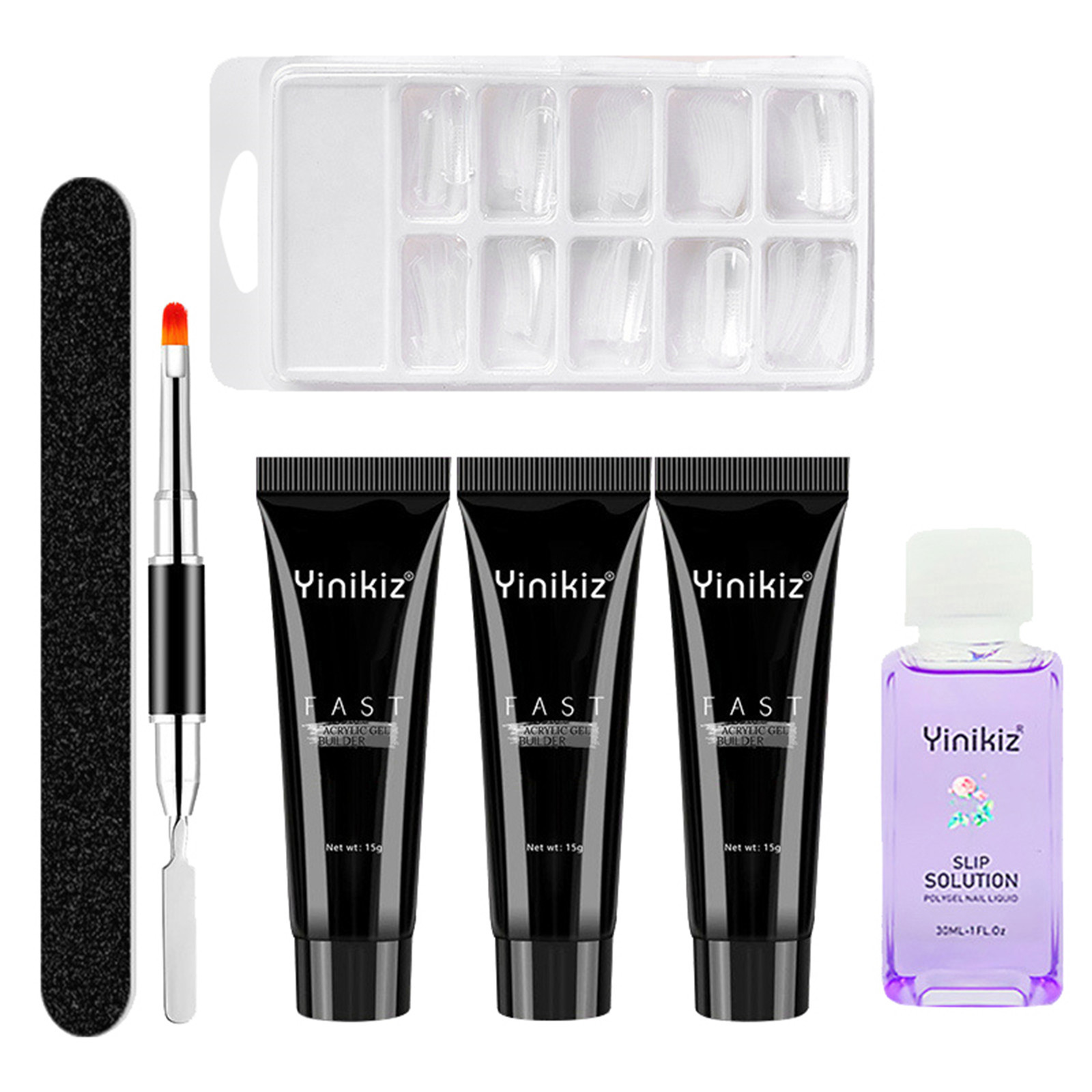 Nail Extension Starter Set 15g*3, All-in-one Professional Enhancement ...