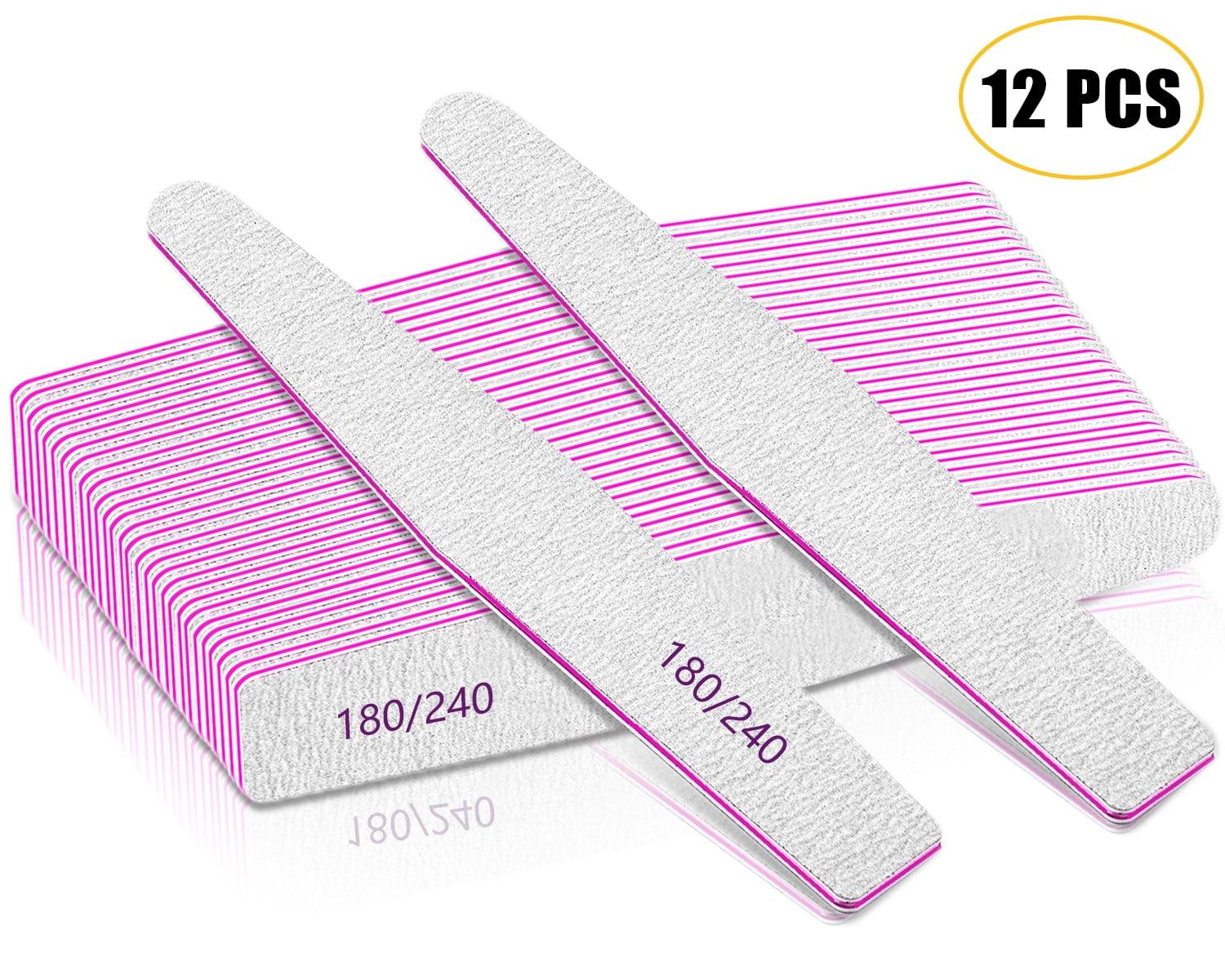 Nail File 180 240 Grit 12 PCS Double Sided Emery Boards Nail Files for Acrylic Nails and Poly Nail Extension Gel Washable 5300febd 4ad3 406e ad97 4a13c7fb50fe.b60ba4f896d8b33f237be7f9edff3fc5