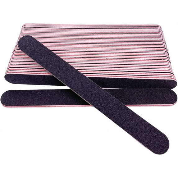 Nail File (20 Pcs), Emery Board Nail Files for Acrylic and Natural Nails, 100/180 Grit Double Sided Emery Boards for Nails Fingernail Filer Bulk for Professional Finger Nail Filer Manicure Set