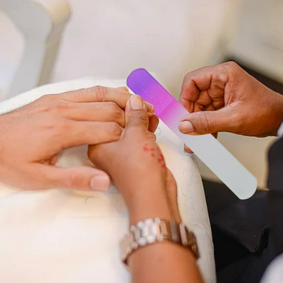 Nail File Foot Care Dead Skin Glass File Quick Beauty Tool with Gradient Handle for Grinding and Smoothing Feet