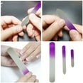 thumbnail image 1 of Nail File Glass Nail File Set - Violet Large Medium Glass Files for Effortless Nail Care and Buffing 3PCS, 1 of 8