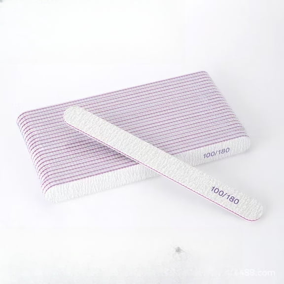 Nail Files (12 Pack), 100/180 Grit Emery Boards Nail File for Natural Nails and Acrylic Nails, Double Sided Emory Boards limas para unas acrilicas Profesional Fingernail Filer Reusable Manicure Gray