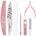 thumbnail image 1 of Nail Files and Nail Buffer, Nail Care Kit, Manicure Kit for Women,Cuticle Nippers,Cuticle Trimmer, Cuticle Pusher,Nail Tools,Nail Kit, Pedicure & Manicure Tools,Nail Prep Kit,Gifts for Mom Women, 1 of 9