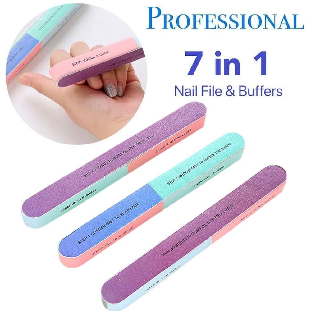 Nail Files Nail Buffers Block 7 Professional Buffing Polishing Shining