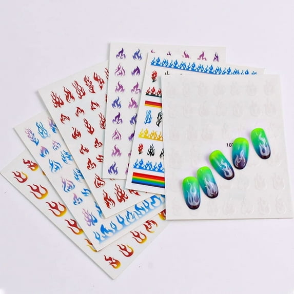 Nail Flame Polish Glue Sticker Decoration Small Pattern