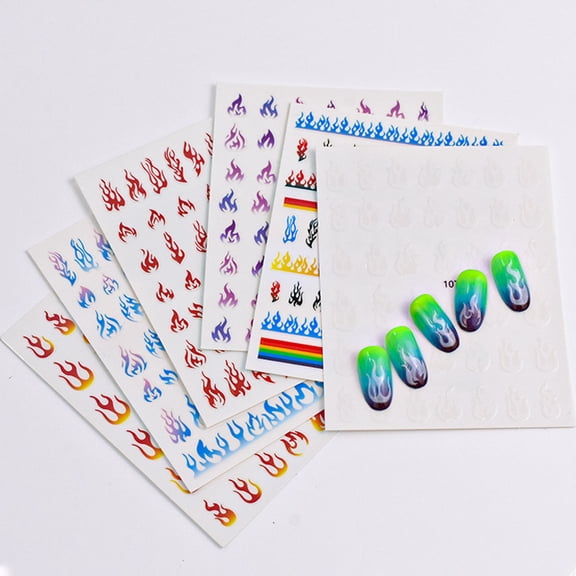 Nail Flame Polish Glue Sticker Decoration Small Pattern