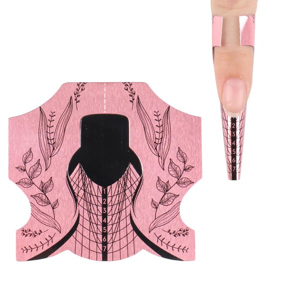 Nail Forms 200PCS, Acrylic Nail Forms for Nail Extension Tips, Long for Acrylic Nails, Thick Professional Nail Art Tips Extension Forms Manicure Tool DIY Home Salon Supplies