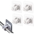 thumbnail image 2 of Curtain Rod Shelf Bracket Nail-Free Adjustable Curtain Rod Holders With Wall Hooks Dailymall I.382314978 2 of 12