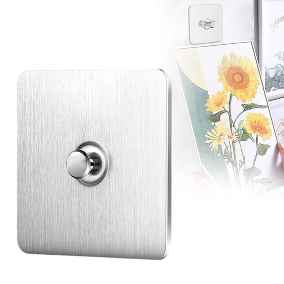 Nail Free Stickers for Walls Heavy Duty, Picture Hanging Hooks, Adhesive Wall Hooks, Drill Free Adhesive Hooks Nail Free Wall Mount Screw Hooks, Picture Hangers Without Nails 1Pcs