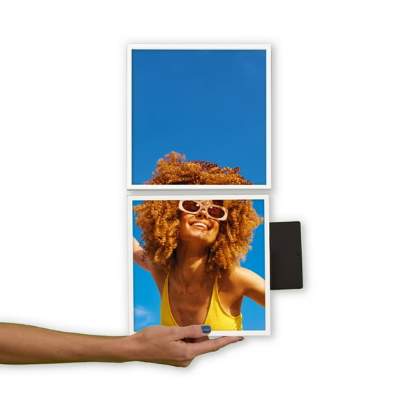 TilePix Nail Free White Frame, 2-Piece Split Image