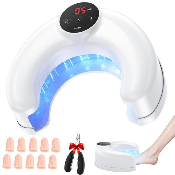 Nail Fungus Cleaning Light Device, 470 nm blue light / 910 nm Red light, Nail Repair Solution for Damaged and Discolored Nails, Portable for Traveling or Home Use