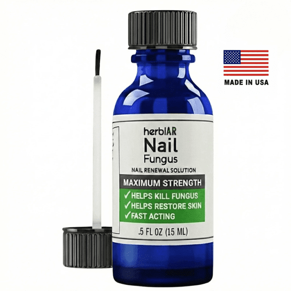 Nail Fungus Treatment Toenail and Finger Anti-Fungal for Discolored or Damaged Nails 15ml - Herbiar