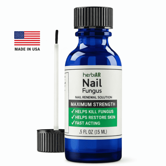 Nail Fungus Treatment Toenail and Finger Anti-Fungal for Discolored or Damaged Nails 15ml - Herbiar