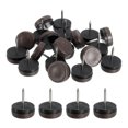 thumbnail image 1 of Nail on Furniture Sliders, 40Pack Plastic Chair Glides Nail in Chair Leg Floor Protectors Round Chair Table Feet Leg Pads for Hardwood Floors (Brown, 24mm/0.94"), 1 of 7