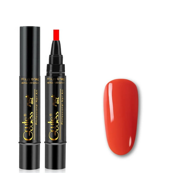 Nail Gel Pen, Nail Art Pen, Pencil Nail Gel Oil No Base and Topcoat Required for Female Girls, Easy To Use Quick Dry Odorless Natural Material Durable Lasting Polish