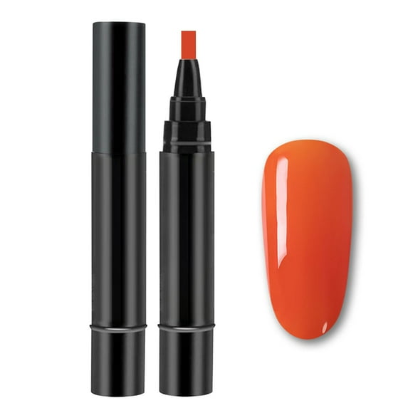 Nail Gel Pen, Nail Polish Pen, 3-in-1 Gel Nail Polish Pen with Base and Top Coat, Portable Convenient Drying Nail Polish Pen for Travel and Salon-Quality Manicure