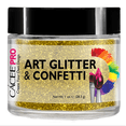 thumbnail image 1 of Nail Glitter 1 oz by Cacee Art & Confetti (Holographic, Silver, Gold, Chunk, Irridescent, Dust, Unicorn) for Nail Art, Cosmetic, Festivals, and Party (#005 Fine Metallic Yellow), 1 of 5
