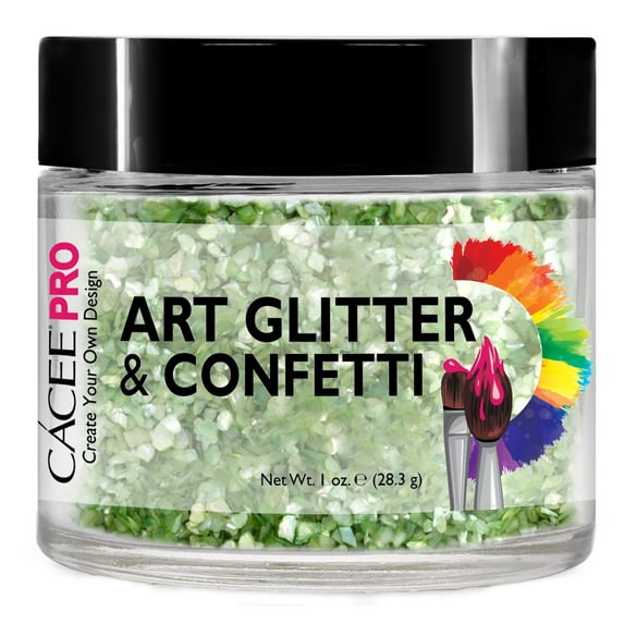 Nail Glitter 1 oz by Cacee Art & Confetti (Holographic, Silver, Gold, Chunk, Irridescent, Dust, Unicorn) for Nail Art, Cosmetic, Festivals, and Party (#065 Chunky Blue Crushed Shell)