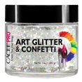 thumbnail image 1 of Nail Glitter 1 oz by Cacee Art & Confetti (Holographic, Silver, Gold, Chunk, Irridescent, Dust, Unicorn) for Nail Art, Cosmetic, Festivals, and Party (#176 Hexagon White), 1 of 6