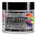 thumbnail image 1 of Nail Glitter 1 oz by Cacee Art & Confetti (Holographic, Silver, Gold, Chunk, Irridescent, Dust, Unicorn) for Nail Art, Cosmetic, Festivals, and Party (#184 Hexagon Metallic Obsidian), 1 of 6