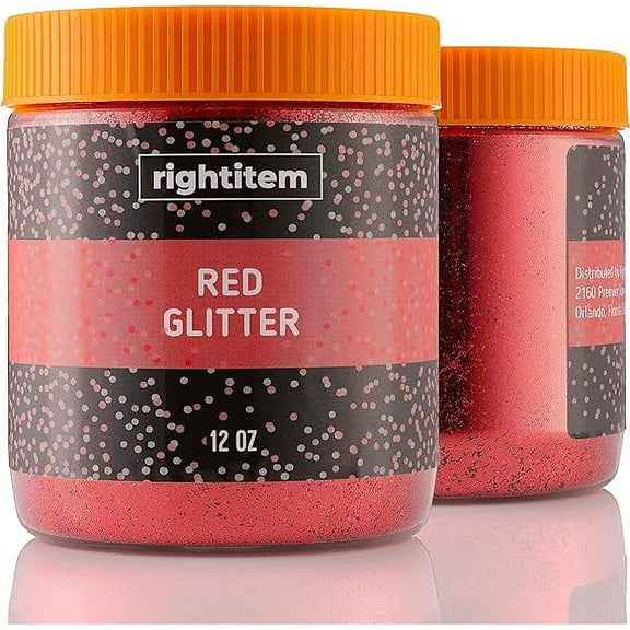 Nail Glitter - Red Chunky Glitter in Jar - 12 Oz Glitter for Crafts - Glitter for Slime - Face Glitter - Candle Glitter - Body Glitter