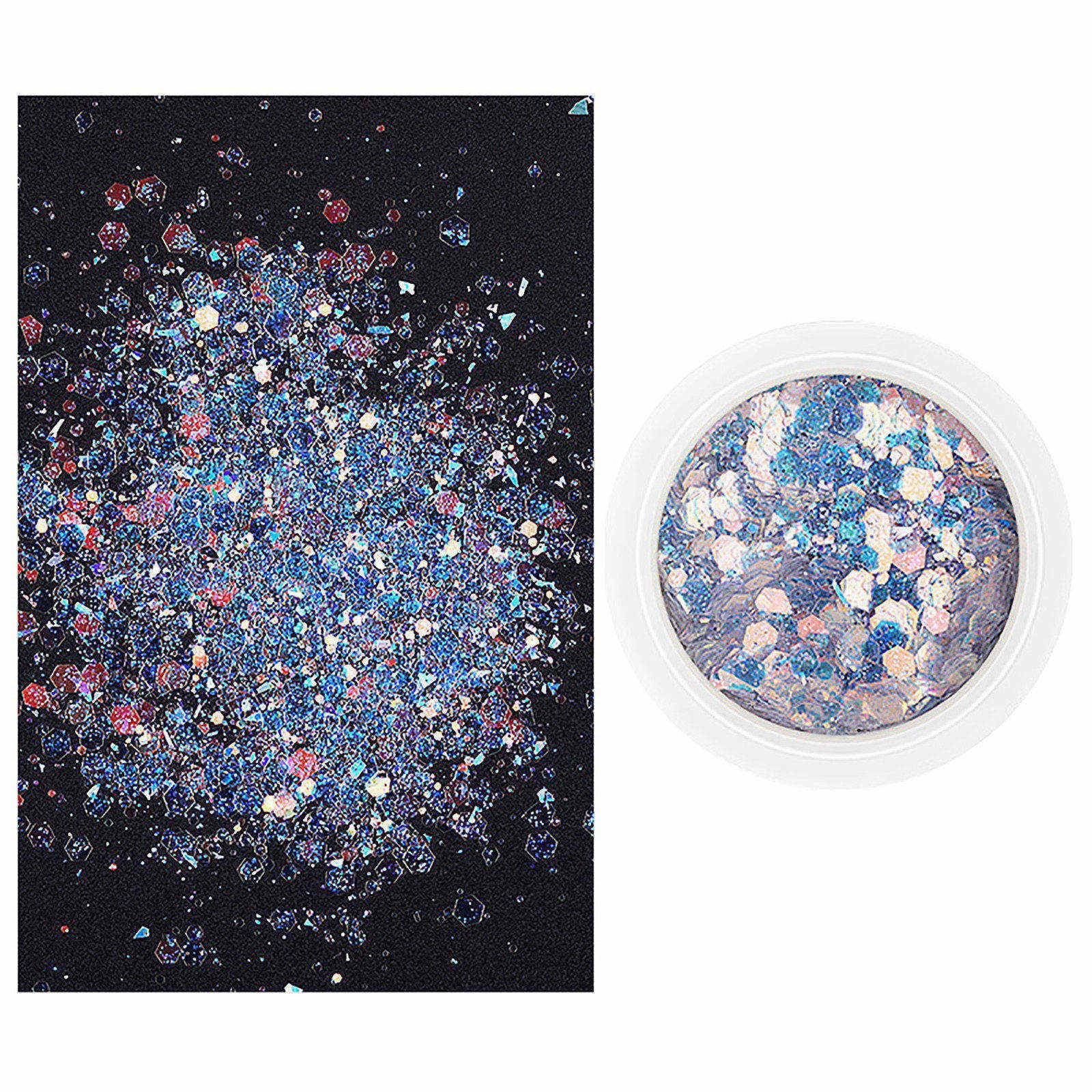 Nail Glitter Sequins Rainbow Colored Glitter For Manicure Eye Shadow