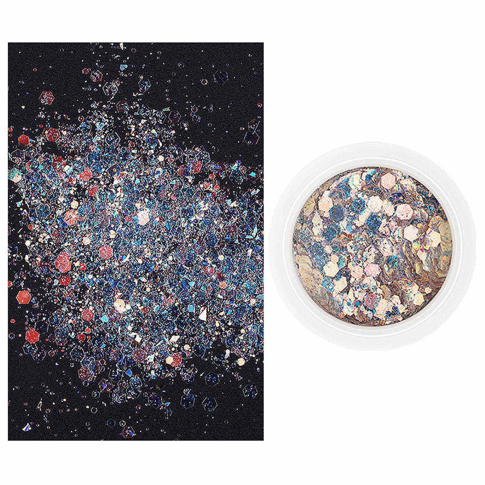 Nail Glitter Sequins Rainbow Colored Glitter For Manicure Eye Shadow